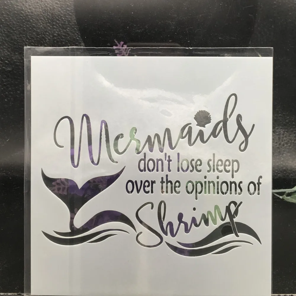 

15cm Mermaid DIY Layering Stencils Wall Painting Scrapbook Coloring Embossing Album Decorative Card Template