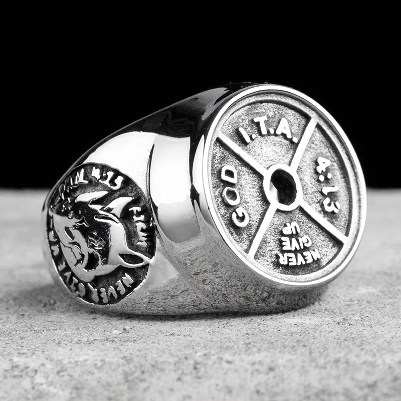

Retro trend ring male titanium steel ring