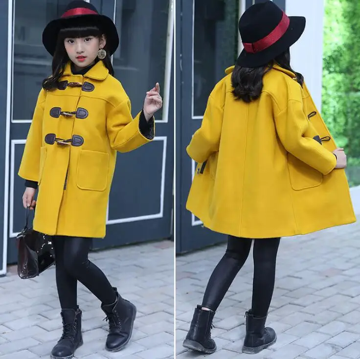 girls yellow winter coat