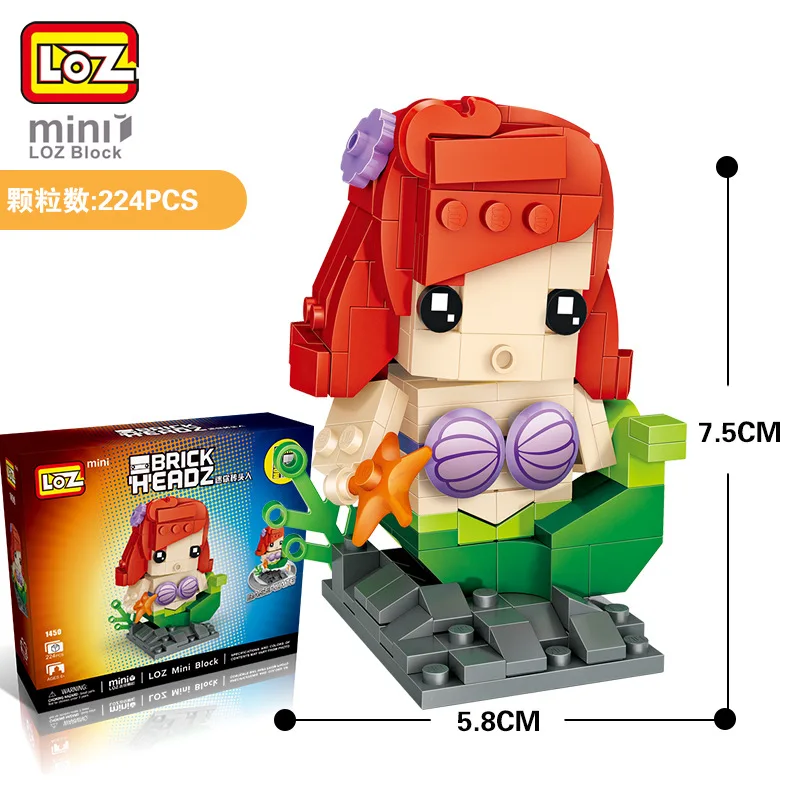 LOZ Mini Blocos Personnage de Dessin Аниме фигурки Sirene En Plastique Assemblee Jouets pour Enfants Briques | Игрушки и