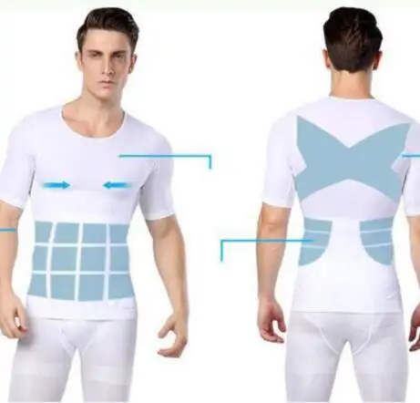  Men's Slimming Shaper Posture Vest Male Belly Abdomen For Corrector Compression Body building Fat B