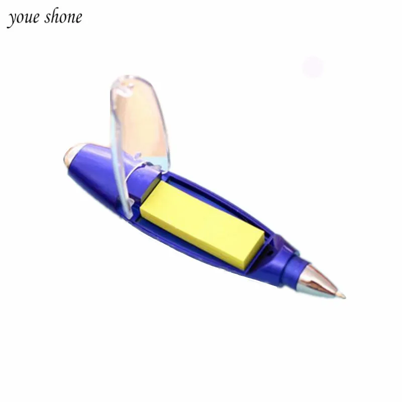 

1PCS Creative Combination Ballpoint Pen Sticky Note Light Triple Multifunction Ball Pens Messager Paper Lanyard Light Stationery