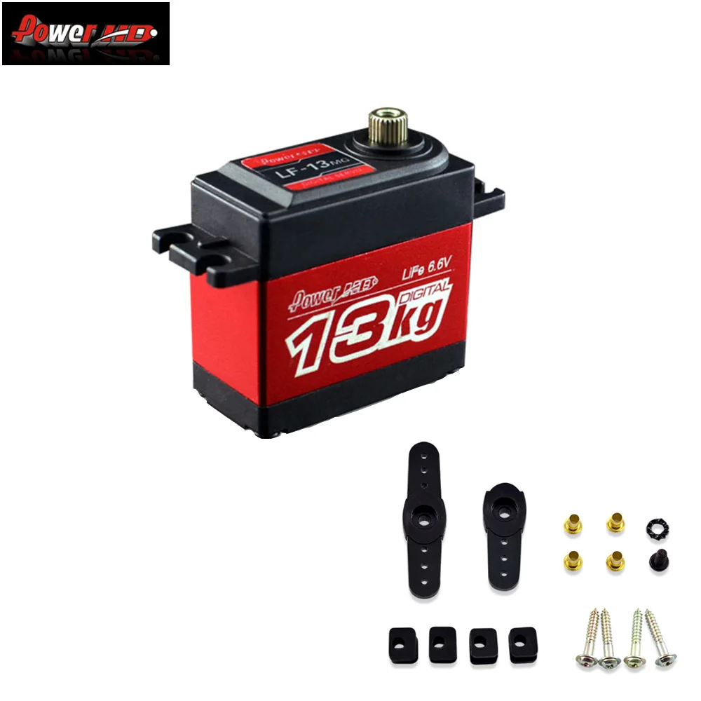 

Power HD LF-13MG 4.8-6.6V HIGH TORQUE Digital Metal Gear Servo 0.12sec/180.5oz-in