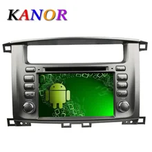 1024*600 авторадио gps-навигация для android 5.1.1 quad core радио автомобиль Toyota Land Cruiser 100 Lexus LX470 dvd кассетный плеер