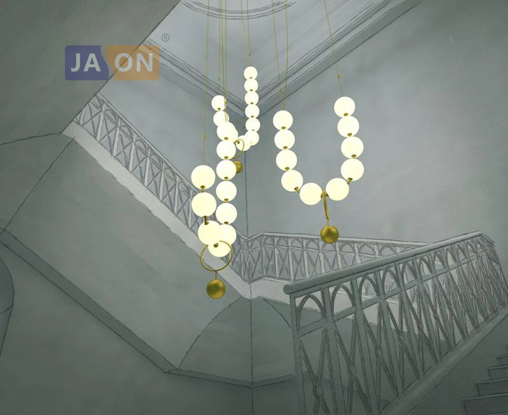 G9 led постсовременное железное стекло белое золотое ожерелье люстра подвесной светильник лампа Блеск для фойе и столовой