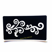 Кружева Лозы трафареты для татуировок хной женский боди-арт ноги руки ноги Аэрограф Живопись Водонепроницаемый шаблон татуировки