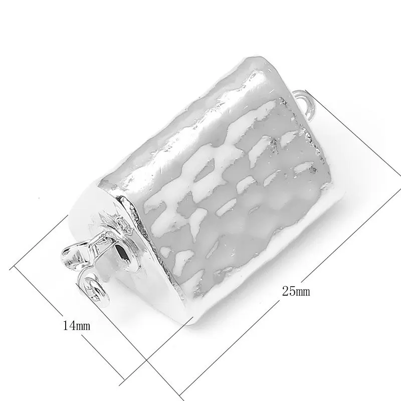 JOYMARK 14x25 мм треугольник 925 серебро коробка соединение-защелка жемчужный браслет аксессуары для изготовления украшений SC-BC252