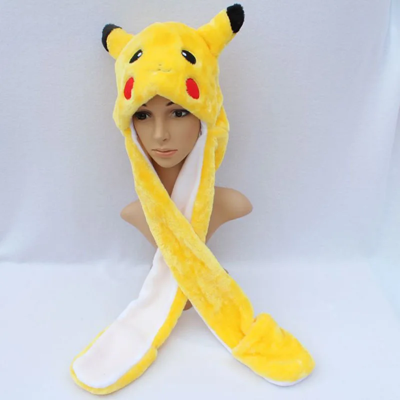 

2017 New Fashion Cute Embroidered Warm Comfortable Hat Scarf and Glove Set Pikachua hat