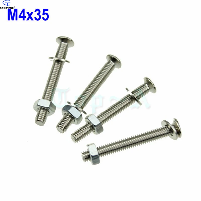 Gdstime 500pcs Lot M4 * 35 mm Stainless Steel Crossed Flat Head PC Computer Case Screws for 70mm