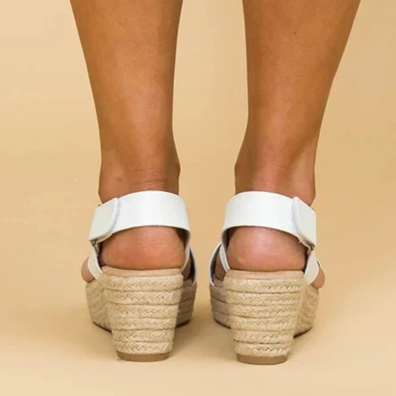 Women Sandals 2019 New Platform Sandals Wedges Shoes For Women Summer Chaussures Femme Leather Chunky Heels Sandalias Mujer