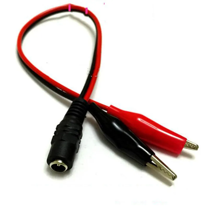 

DC Power 5.5 x 2.1mm Female Connector to Dual Alligator Clip Cable 10PCS