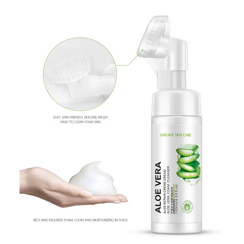 Aloe skin care Facial cleanser Anti aging Natural Gel washing daily face exfoliating deep cleansing hydrating pimples