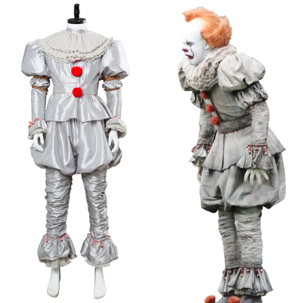 Фильм Стивен Кинг это 2 Косплей Костюм пеннивайз костюм клоуна на Хеллоуин карнавальный костюм