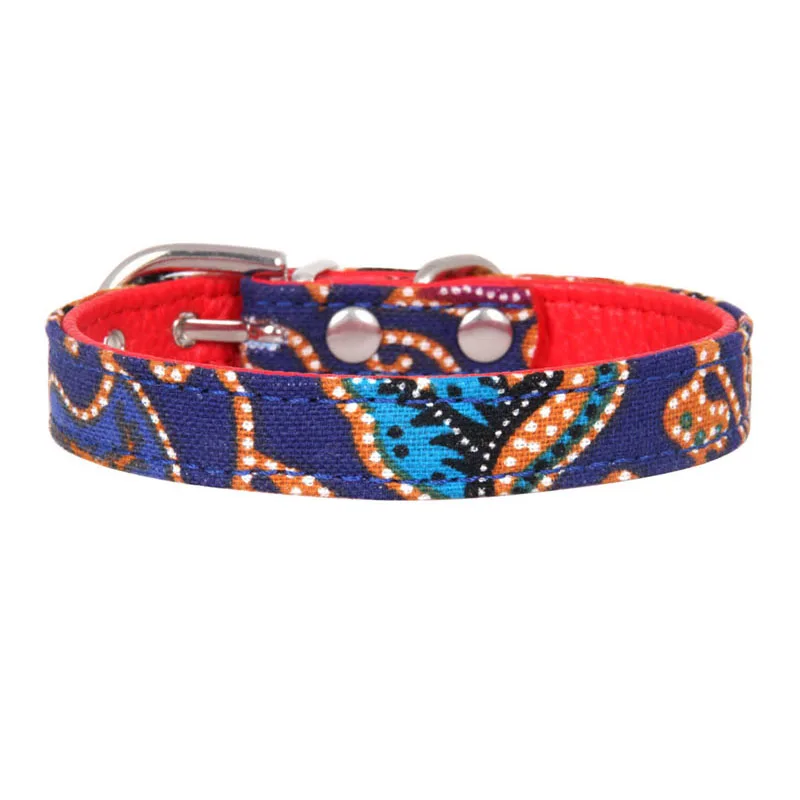 Blue Pawstrip ошейник для маленькой собаки с милым бантом, ошейник для кошки, регулируемый ошейник для щенка, кожаный поводок для собаки для чихуахуа, померанского XS-L - Color: Blue