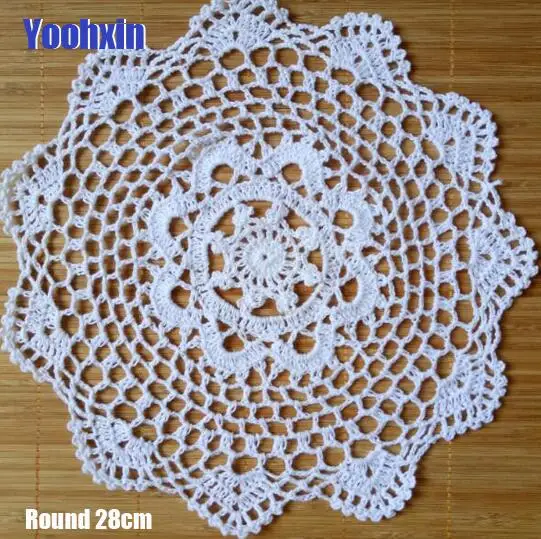 

NEW Lace Round cotton table place mat crochet coffee placemat pad Christmas glass drink coaster cup mug tea dining doily kitchen