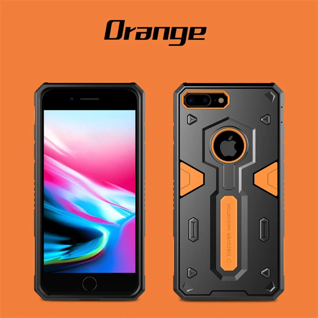Чехол для iphone 7 8+ Plus, чехол из натуральной кожи Nillkin Defender 2, роскошный чехол из ТПУ+ поликарбоната, защитная задняя панель для телефона, чехол для iphone 8 7 Plus