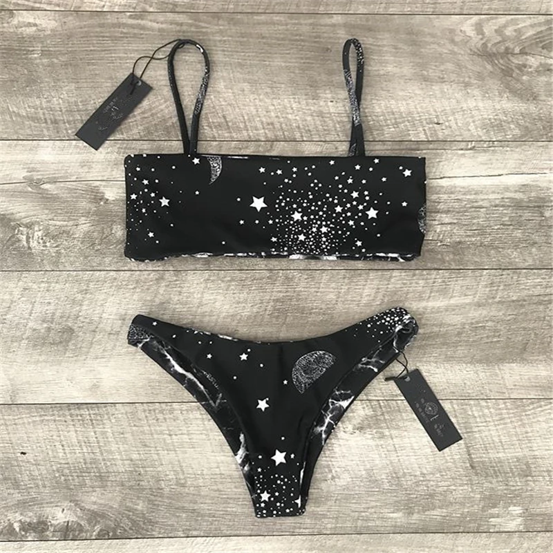 Sexy Marble Print Bandeau Bikini Low Waist Swimwear Women Swimsuit Padded Strapless Swimsuit Beachwear Brazilian Thong Bikinis Sexy Marble Print Bandeau Bikini Low Waist Swimwear Women Swimsuit Padded Strapless Swimsuit Beachwear Brazilian Thong Bikinis