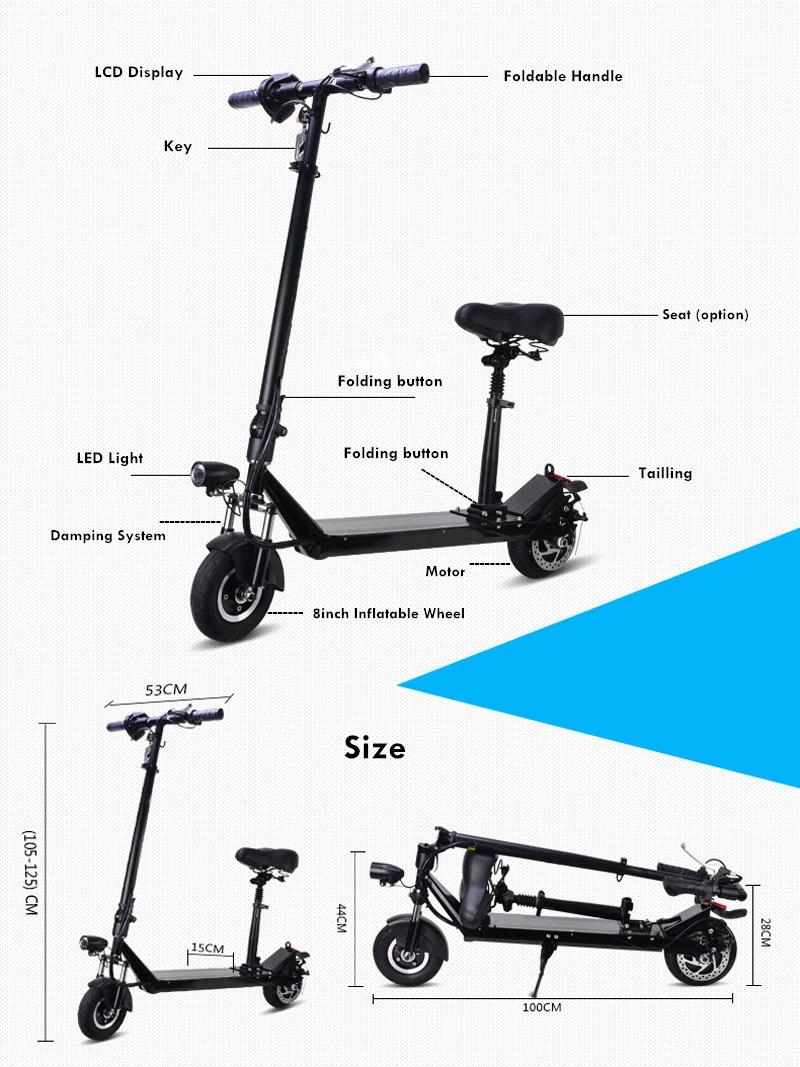 Top 8inch 2 wheels Foldable Electric Scooter with Seat 350W 35Km/h folding bike aluminium ebike adult mountain bicycle hoverboard 0 Top 8inch 2 wheels Foldable Electric Scooter with Seat 350W 35Km/h folding bike aluminium ebike adult mountain bicycle hoverboard 0