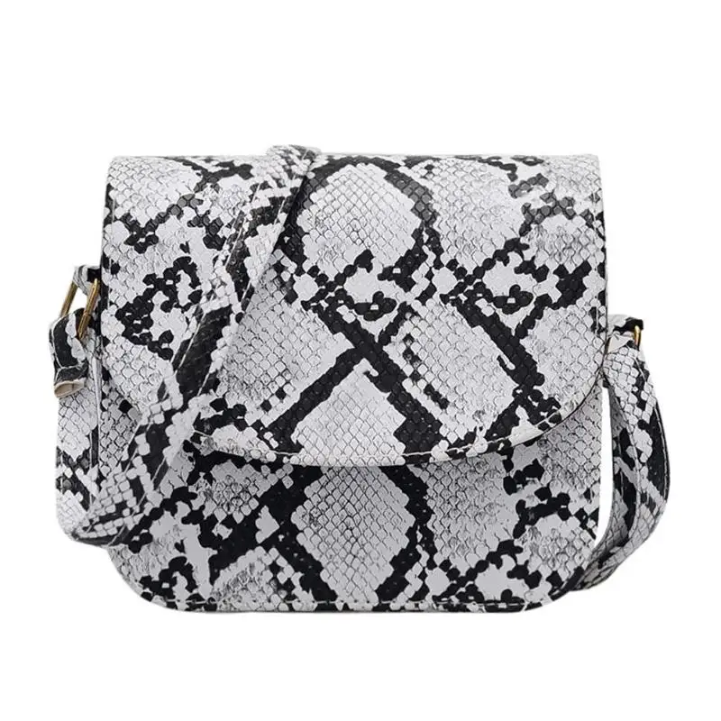 ثعبان طباعة الكتف حقيبة ساعي للنساء 2019 حقائب بو جلدية صغيرة عارضة رفرف Crossbody أكياس كيس من دوس Bolsas الأنثوية