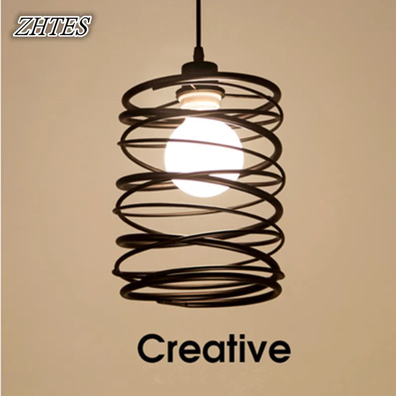 

Retro Loft Small Iron Cage Pendant Light Creative Industries Single Head Restaurant Pendant Light