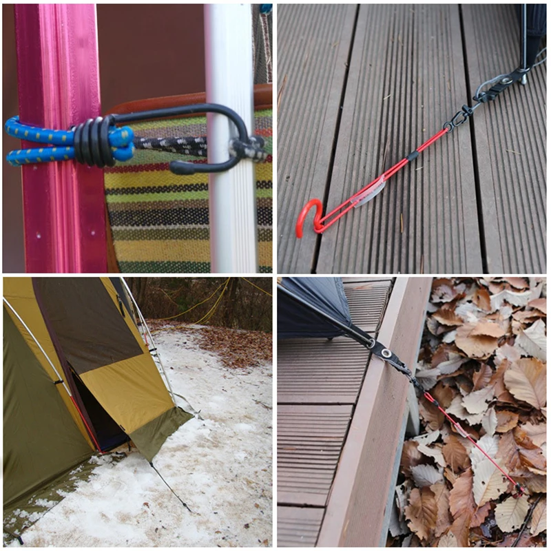 

Newest outdoor 1Pcs/set camping tent elastic rope buckle High elasticity fixed straps camping accessories