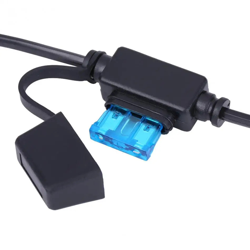 1 компл. универсальный мотоцикл SAE к Dual USB Водонепроницаемый телефон gps Зарядное устройство комплект кабель адаптер Встроенный предохранитель Аксессуары для мотоциклов