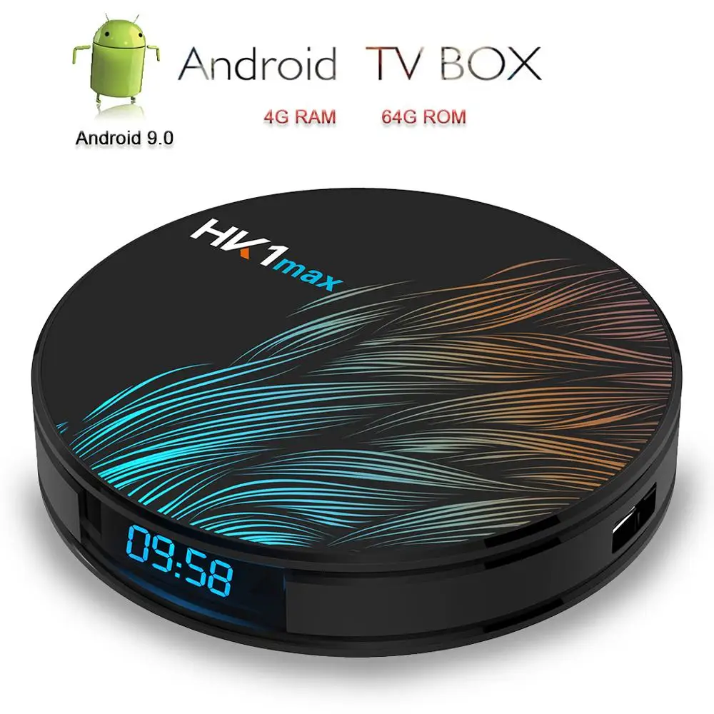 

Satxtrem Android TV Box HK1 Max Smart TV 4K Android 9.0 RK3328 Quad-Core Set Top Box Google Assistant 4G 64G WiFi 2.4G/5G BT 5.0
