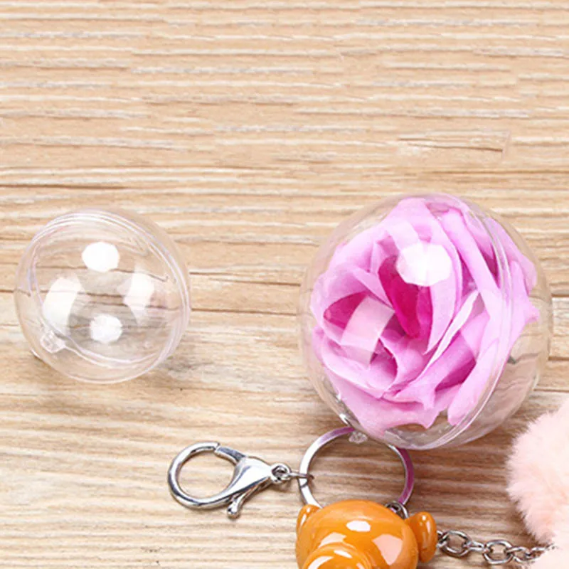 10 piezas transparente bolas esfera adornos DIY adorno colgante para árbol de Navidad de TT-mejor