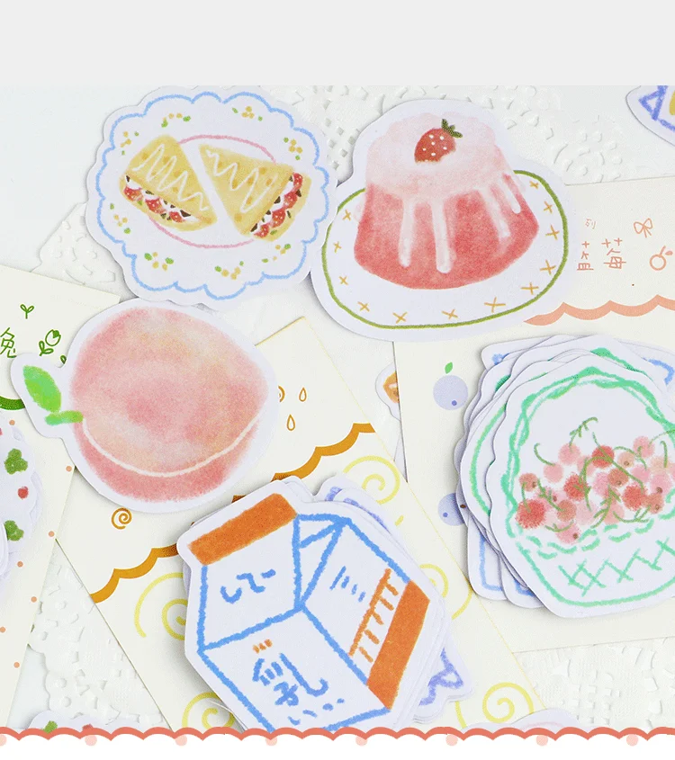 30 Sheets/pack Japanese Milk Fruits Food Bouquet memo pad planner sticky note paper sticker kawaii stationery pepalaria office
