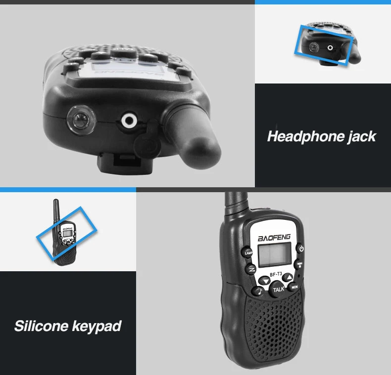 2 шт. Baofeng T3 рация 3-10 км дальность действия домофон для детей и взрослых открытый приключения двухдиапазонный fm приемопередатчик bf t3