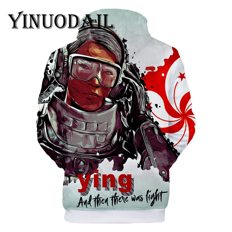 Fans Wear Red Rainbow Six Ying 3D Hoodies for Women & Men Clothes 2018 Sweat Homme Long Sleeve Game Cosplay Fans Wear Red Rainbow Six Ying 3D Hoodies for Women & Men Clothes 2018 Sweat Homme Long Sleeve Game Cosplay