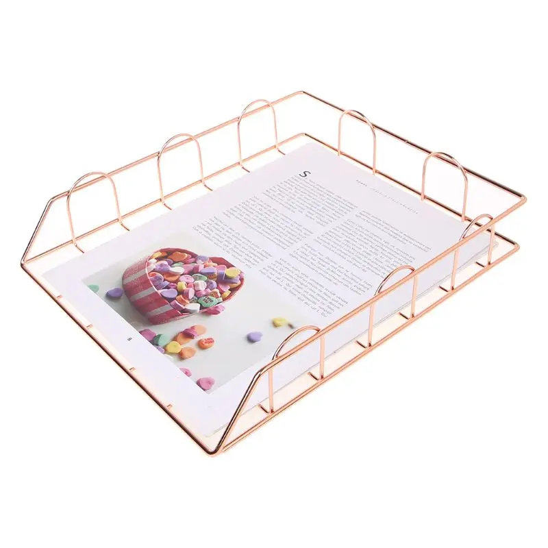 Gold/Rose Gold Folding Wrought Iron Letter Magazine Newspaper Holder Storage Rack File Tray for Office Desk Organizer Supplies
Gold/Rose Gold Folding Wrought Iron Letter Magazine Newspaper Holder Storage Rack File Tray for Office Desk Organizer Supplies
