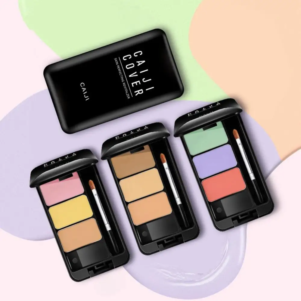 

Mini Tri-color Concealer Palette Waterproof Smudge-proof Brighten Skin Color Concealer