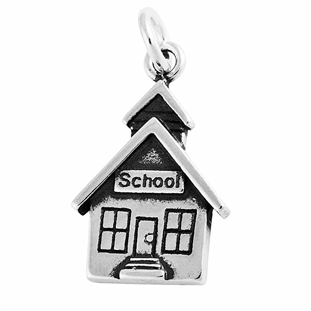 Eco friendly alloy antique silver school classroom charm back to souvenir decor jewelry accessory | Украшения и аксессуары