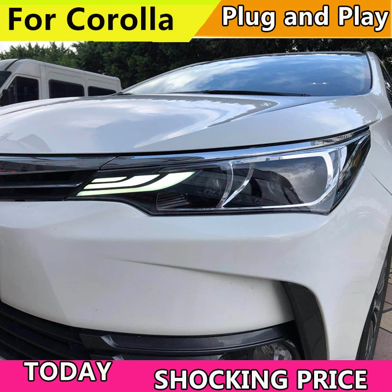 

Car Styling Head Lamp case For Toyota Corolla Altis Headlights 2018-2019 LED Headlight DRL Bi-Xenon Lens Xenon Low Beam