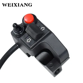 

7/8" 22mm Aluminum Left Motorcycle ATV Dirt Handlebar Mount Push Button Horn Beam Winker Turn Switch For Honda YAMAHA BMW GS