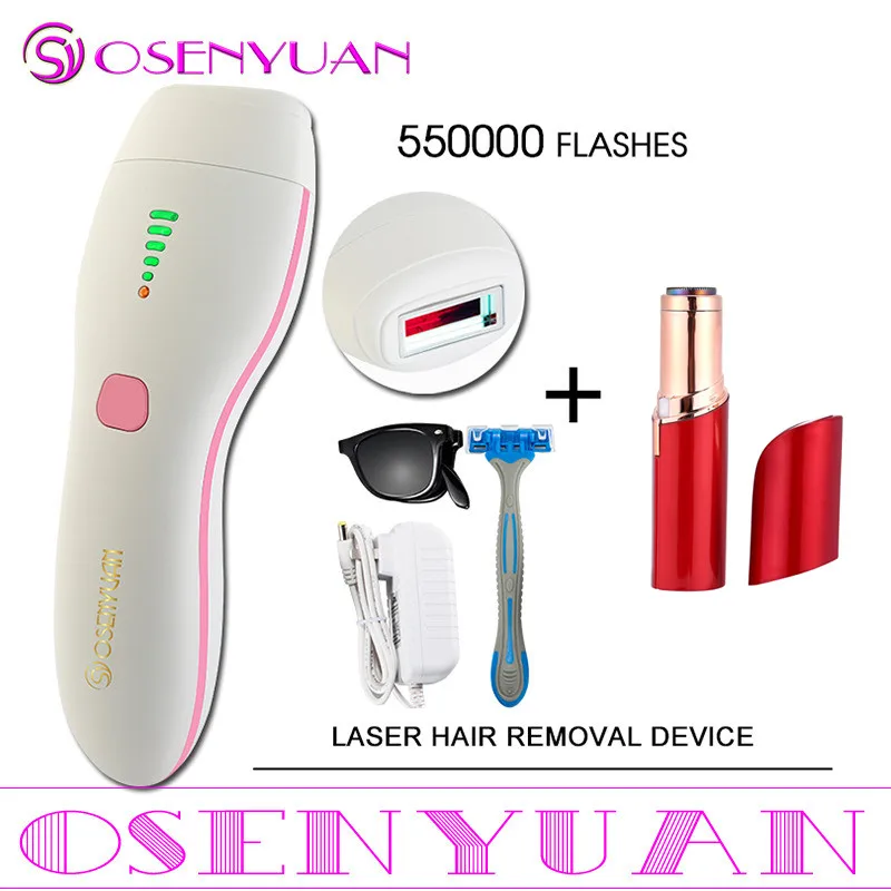 

2in1 IPL Laser Hair Removal Machine 550000times Laser Epilator Hair Removal Permanent Bikini Trimmer Electric depilador a laser