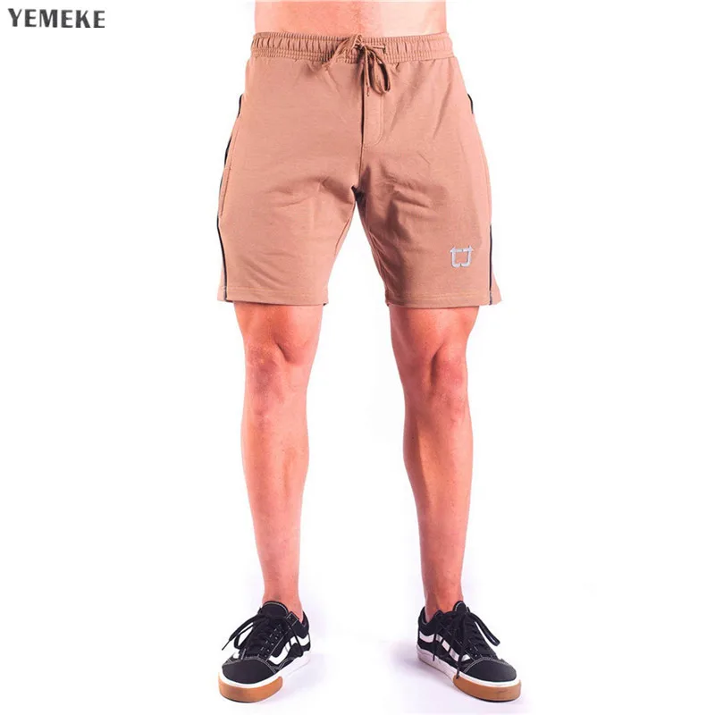 YEMEKE Для мужчин летние повседневные шорты Для мужчин мужские спортивные шорты, водонепроницаемый твердый дышащии эластичные для талии модные Повседневное короткие Для мужчин