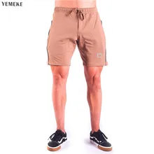 YEMEKE Для мужчин летние повседневные шорты Для мужчин мужские спортивные шорты, водонепроницаемый твердый дышащии эластичные для талии модные Повседневное короткие Для мужчин