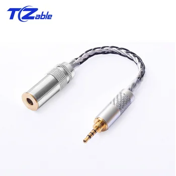 

4.4mm Conversion Cable 8 Core Balanced Headphone Adapter Cable 4.4mm Female To 2.5mm Male Connector AUX Audio Cable 146mm