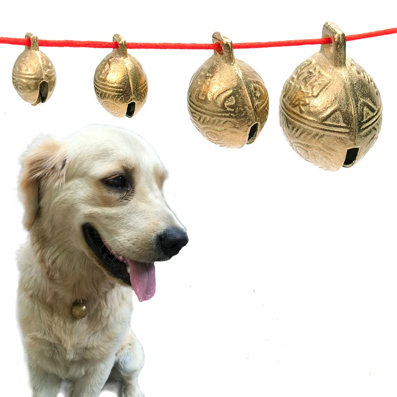 Классический коричневый медный Колокольчик для собаки ожерелье 6 размеров
