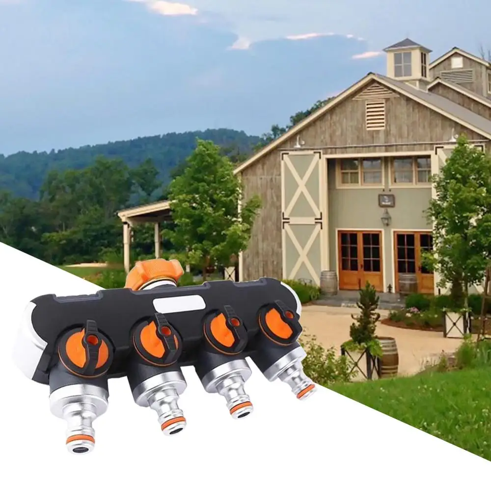 

4-way hose separator garden hose separator hose connector outdoor faucet drip irrigation system