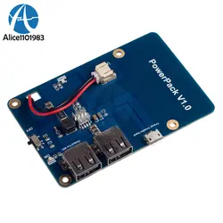 Питание совета модуль USB модуль для ЖК-дисплей Экран литиевых Батарея модуль расширения Совета для Raspberry Pi 3 Модель B двойной USB