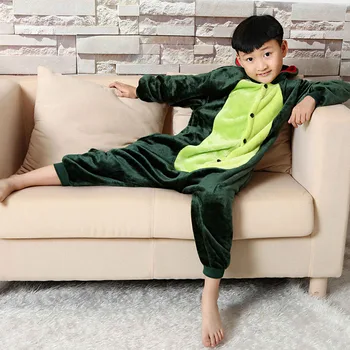 

Hot Children Winter Flannel Pyjamas 3-12Y Baby Girls Long Sleeve Baby Boy girls Dinosaur Cartoon Pajamas