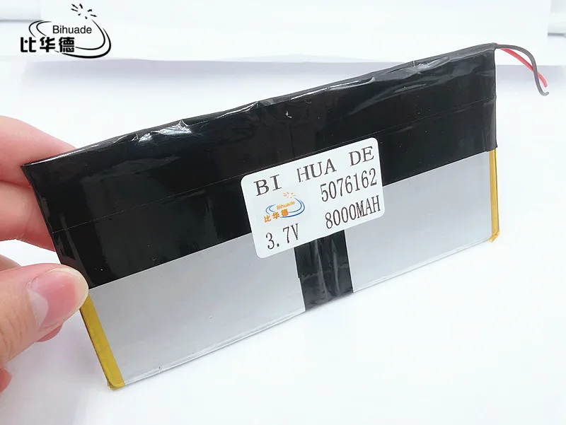 Li-Po 5076162 3,7 V 8000 mAh литий-ионная аккумуляторная батарея для M9 RK3188 4 ядра, M9, M99pro, M9Pro 3g планшетный ПК