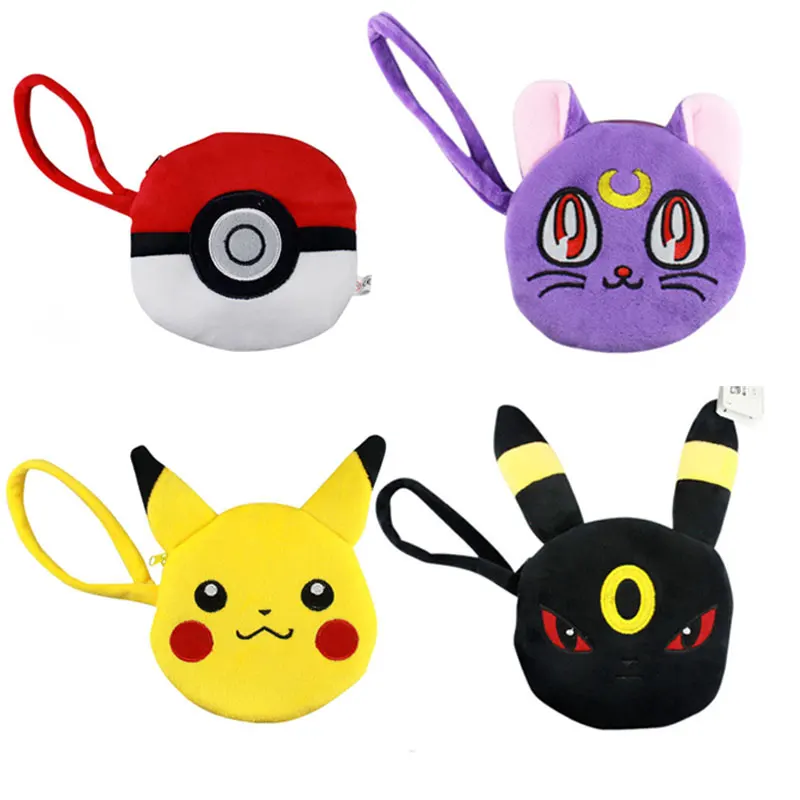 Pokemon Mini Purse Money Bag Girls Boys Love Zipper Money Pocket Wallet