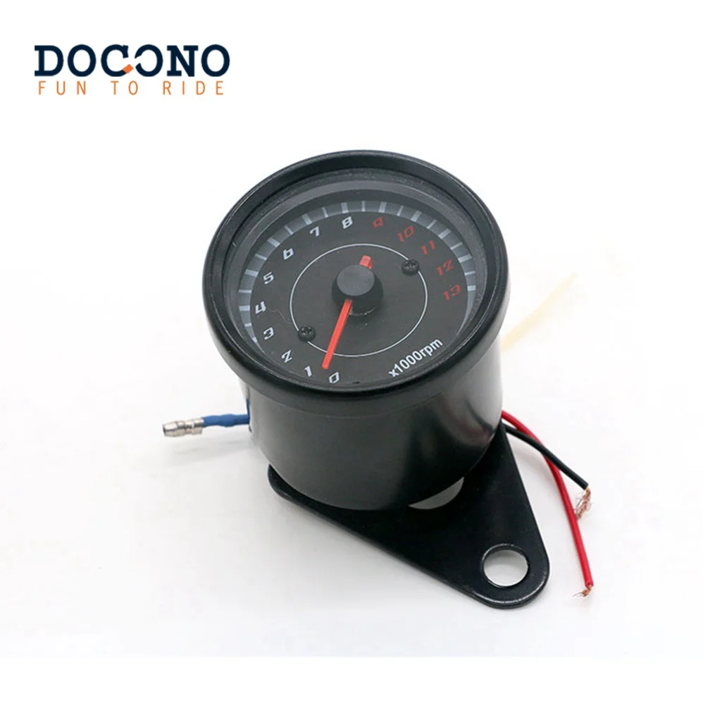 

Chrome&Black Motorcycle Odometer Speedometer Tachometer Speedo Meter LED Backlight KM/H Universal For Honda Yamaha BMW
