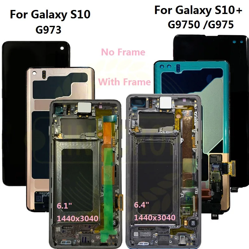 Новый оригинальный AMOLED S10 ЖК дисплей для SAMSUNG Galaxy G973F/DS G973F G973 Plus G975 G975F G975F/DS