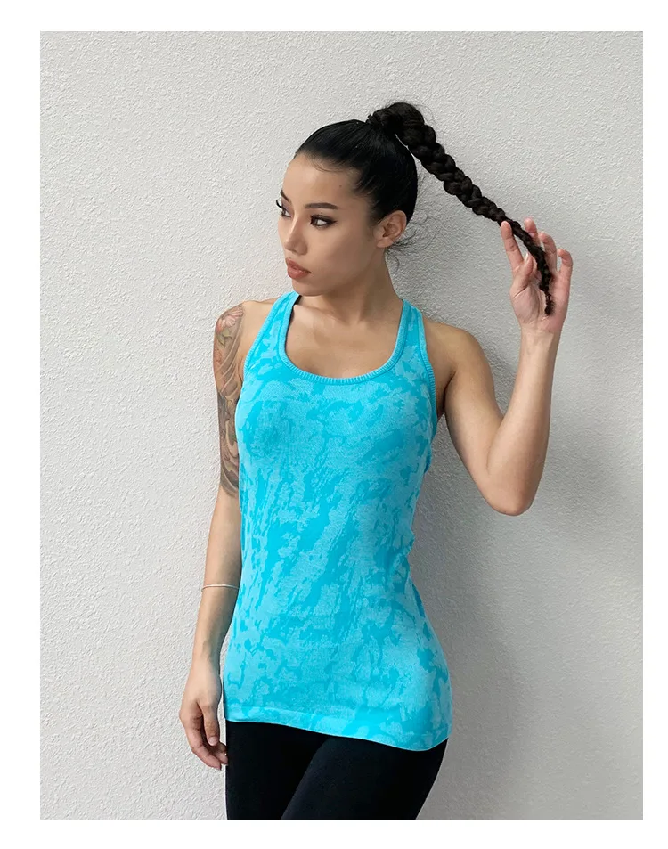 CretKoav, Летний Камуфляжный жилет для бега, женские быстросохнущие тонкие спортивные безрукавные футболки для йоги, топы для фитнеса и тренировок