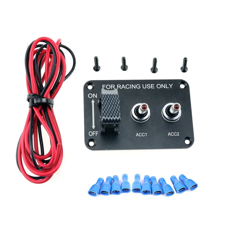 Catuo 1 Set 12V 20A 3 Group Toggle Switches Panel for Racing Car